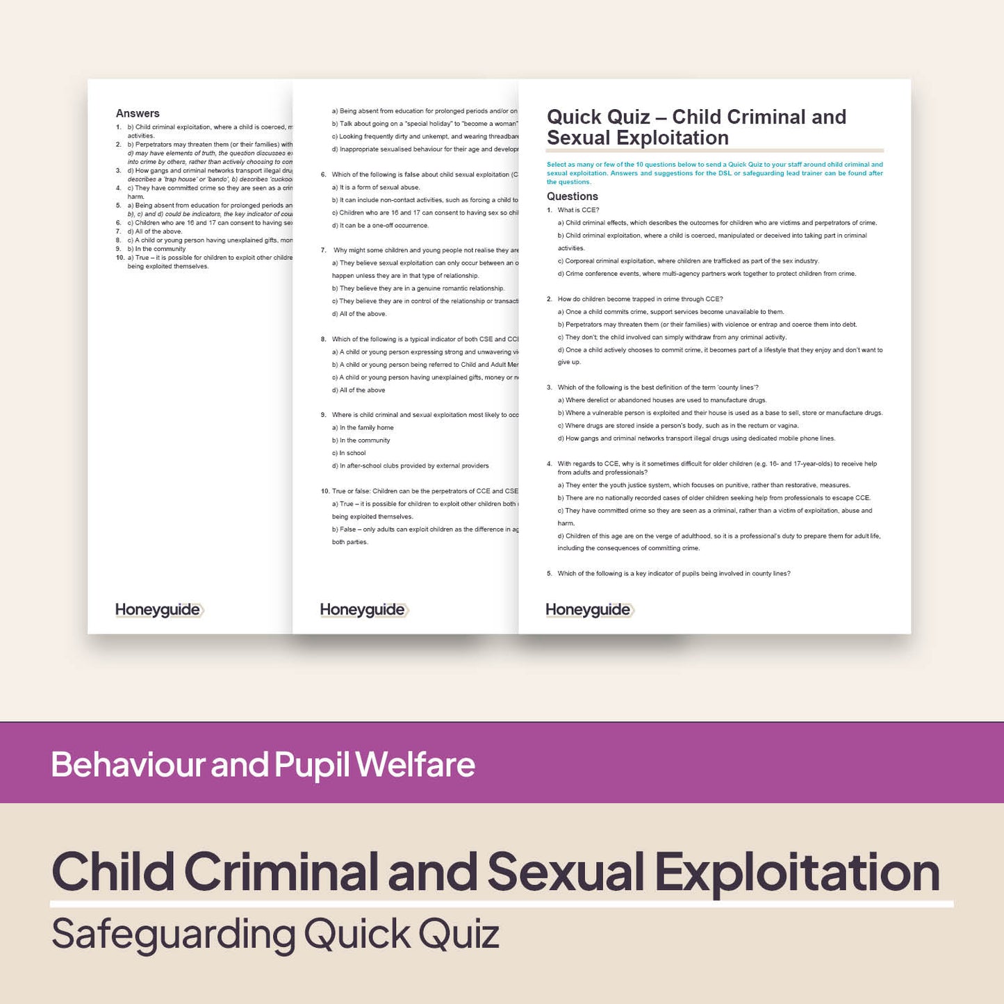 Safeguarding Quick Quizzes