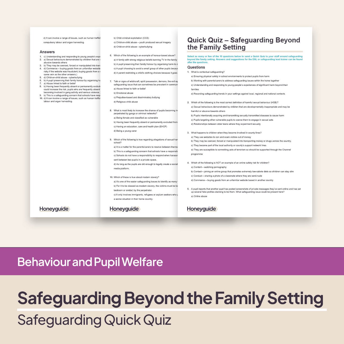 Safeguarding Quick Quizzes