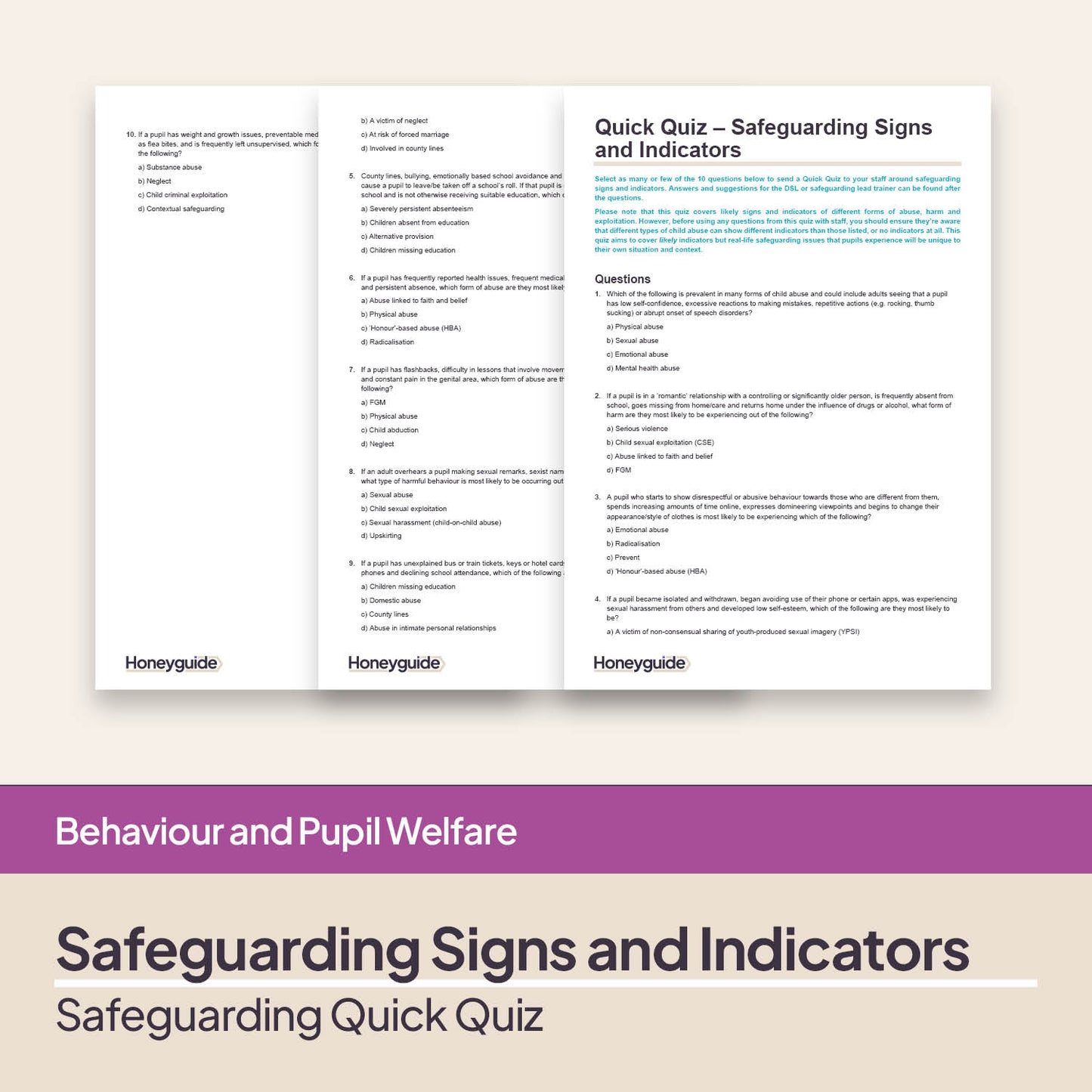 Safeguarding Quick Quizzes
