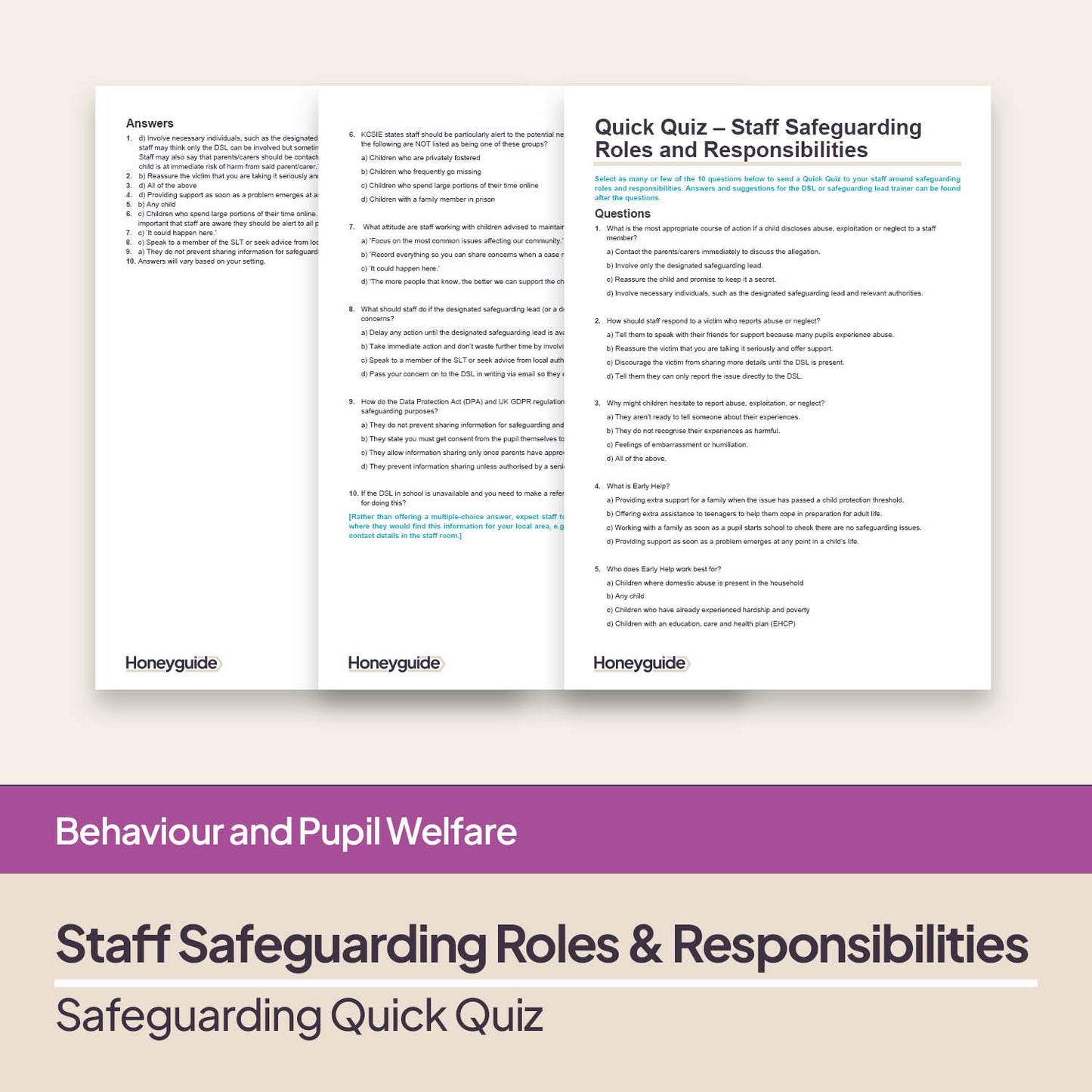 Safeguarding Quick Quizzes