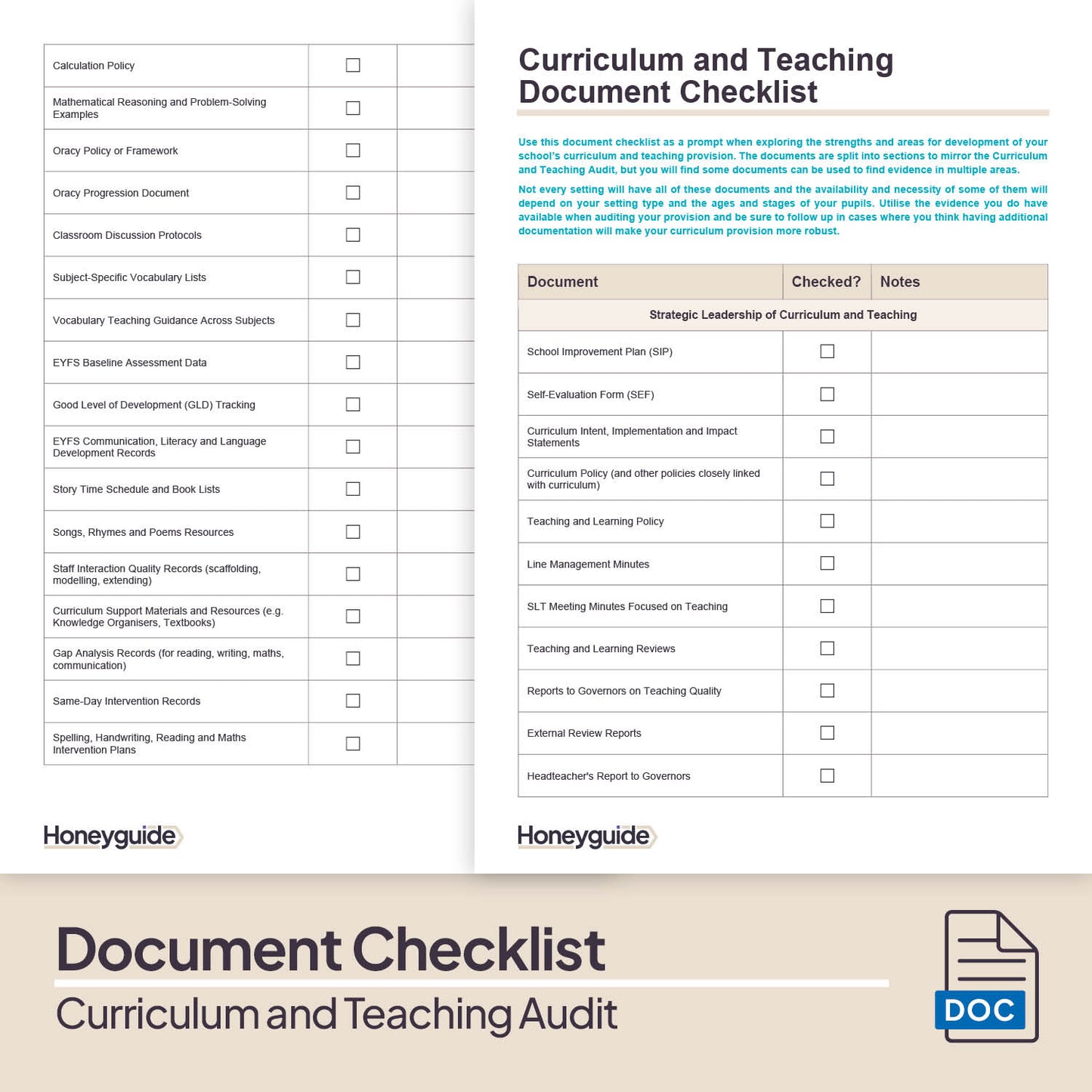 Curriculum and Teaching Audit Pack (2025)