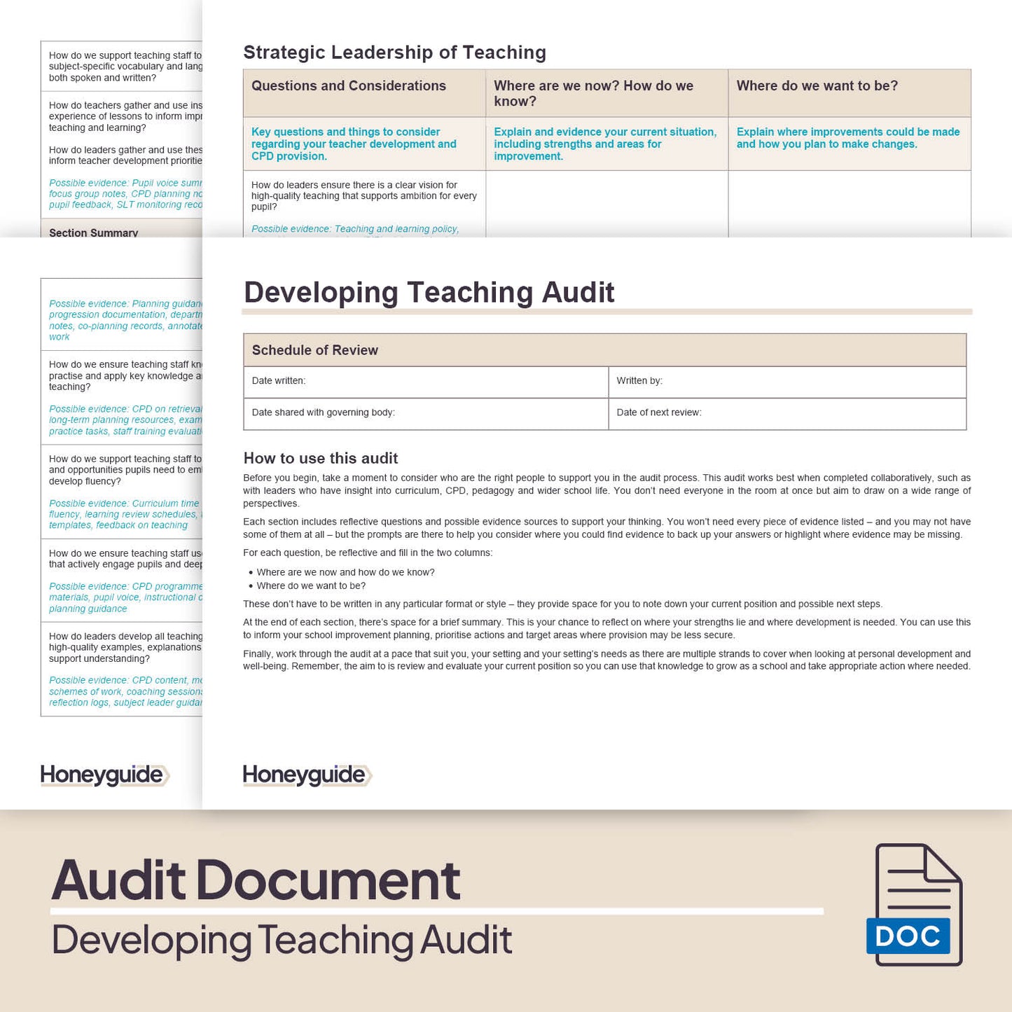 Developing Teaching Audit Pack (2025)
