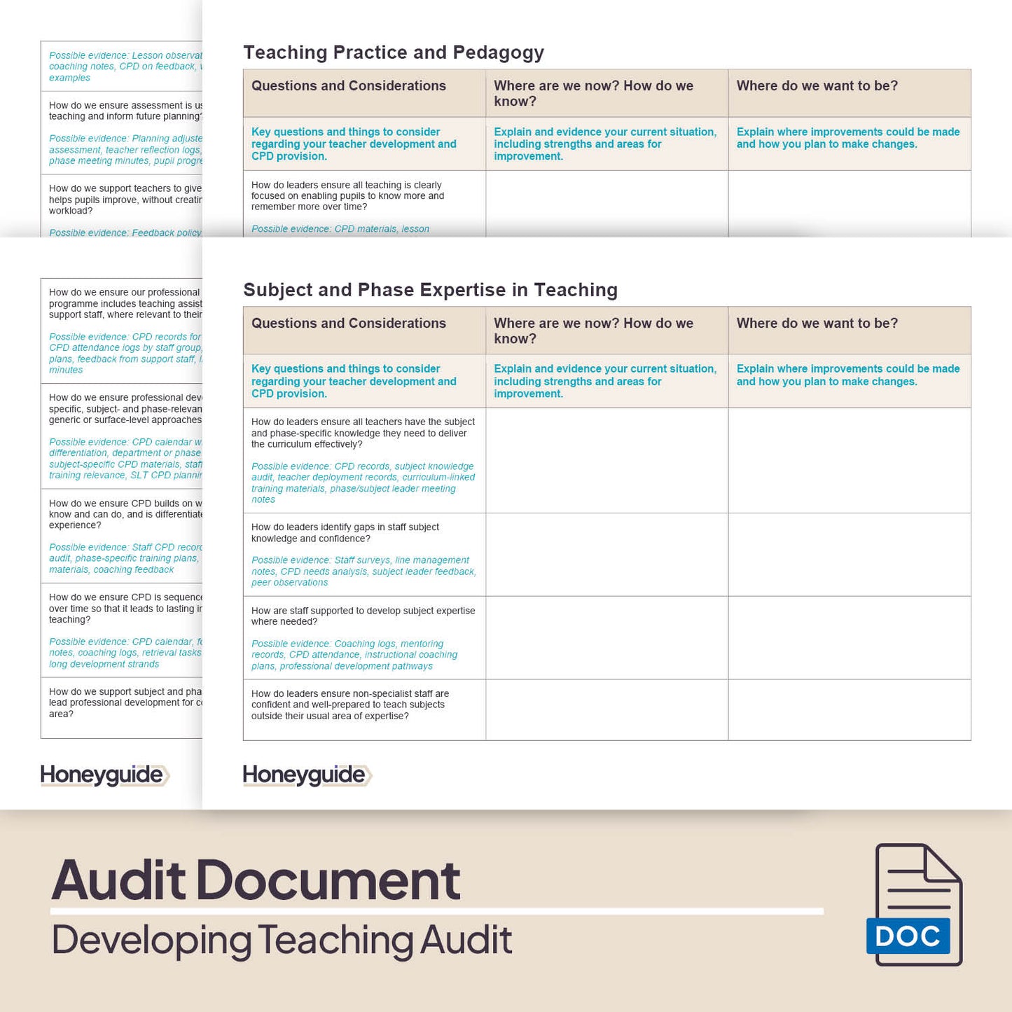 Developing Teaching Audit Pack (2025)