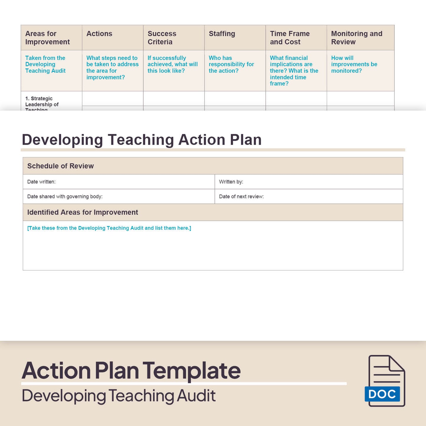 Developing Teaching Audit Pack (2025)