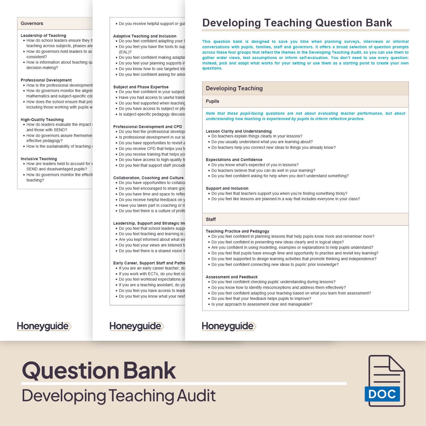 Developing Teaching Audit Pack (2025)