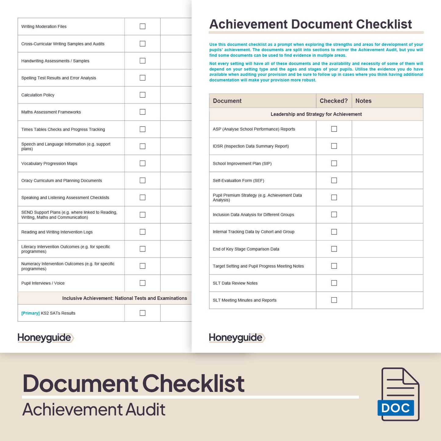 Achievement Audit Pack (2025)