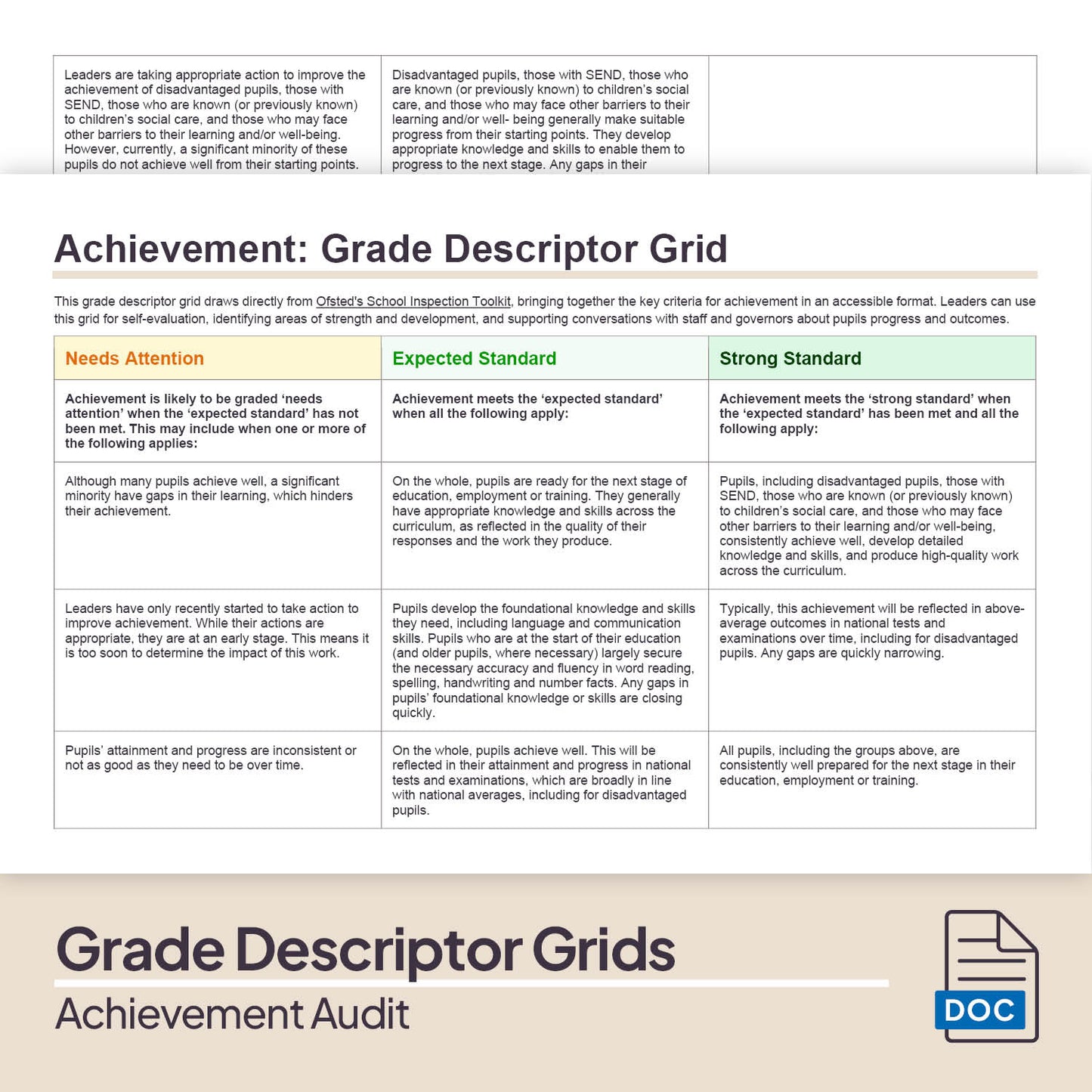Achievement Audit Pack (2025)