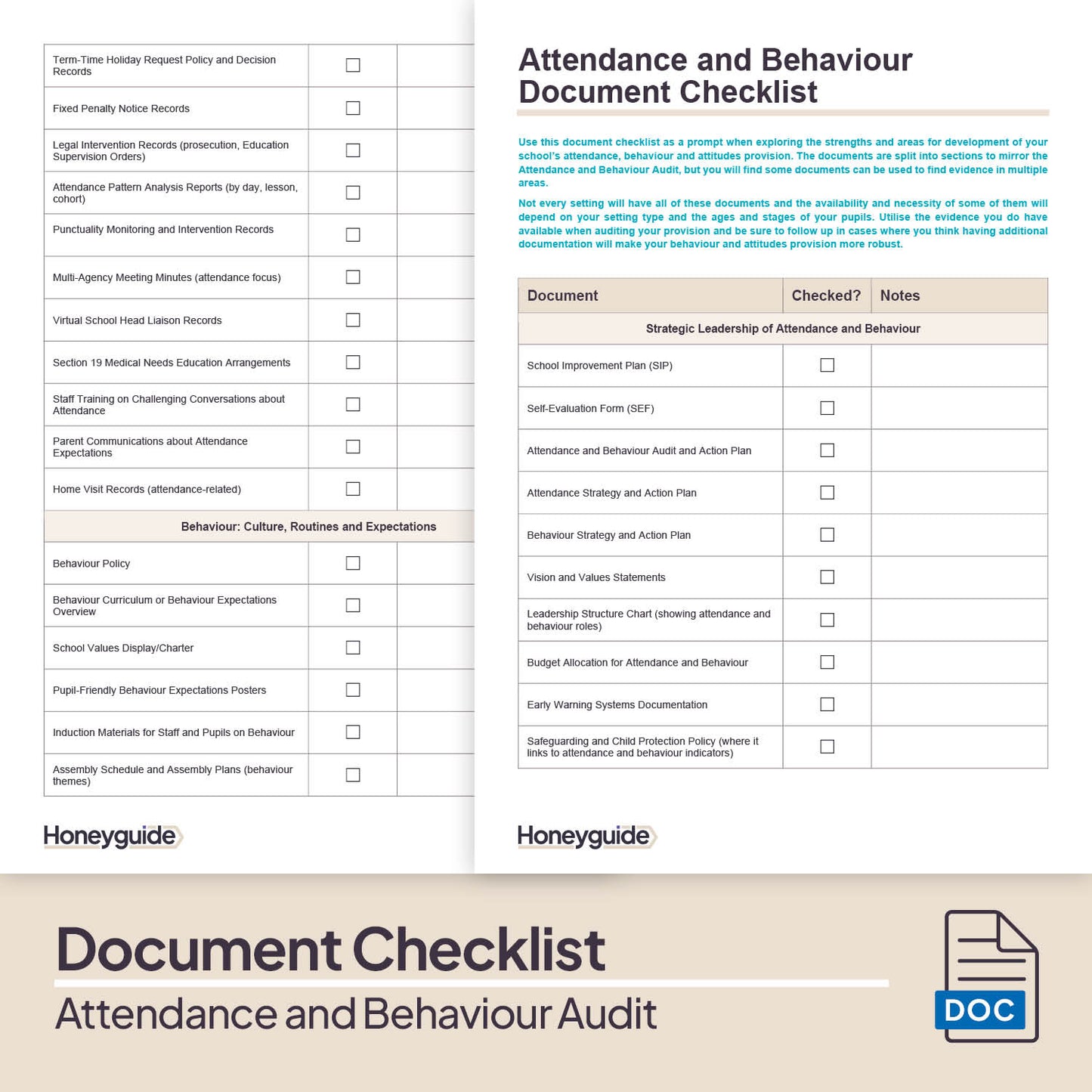 Attendance and Behaviour Audit Pack (2025)