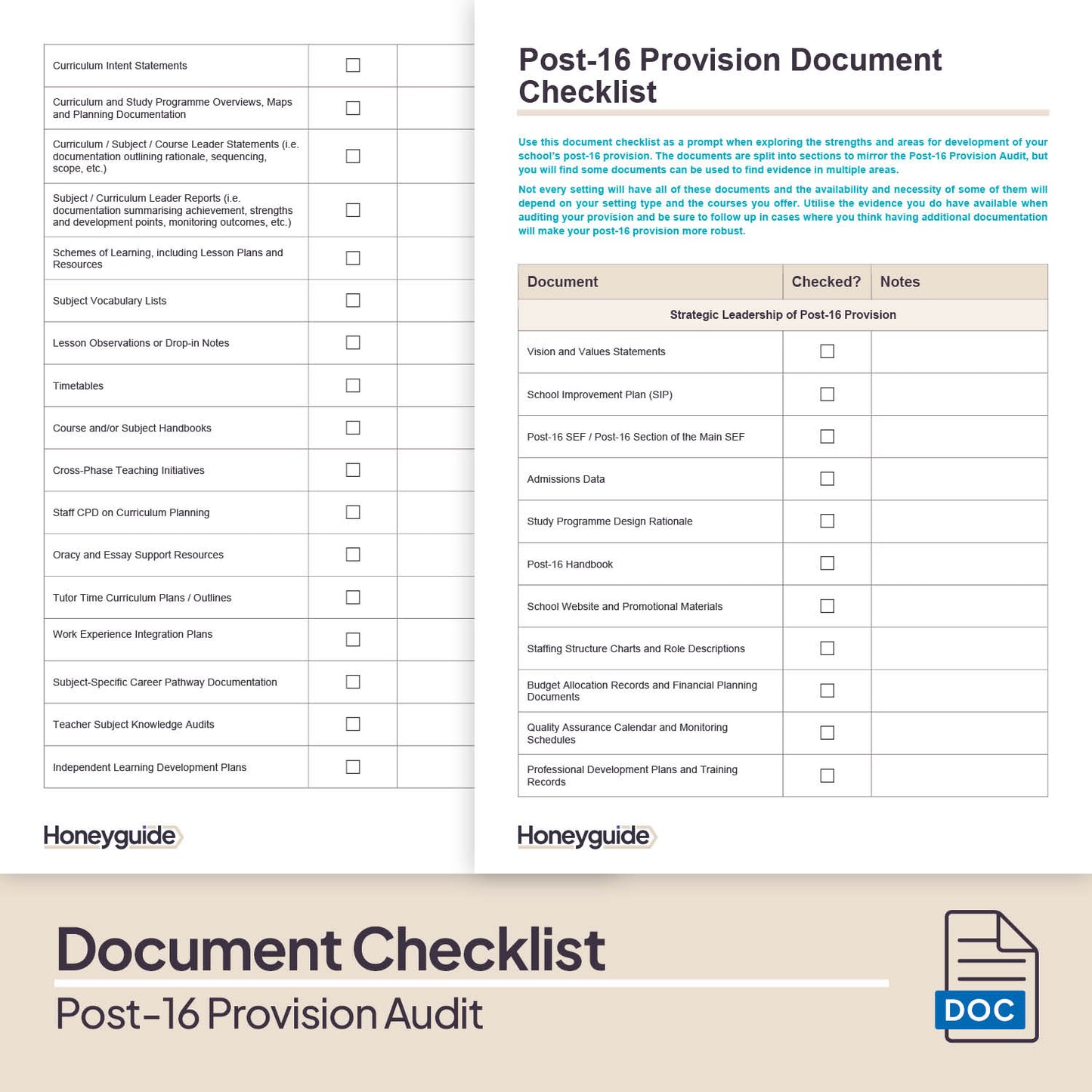Post-16 Provision Audit Pack (2025)