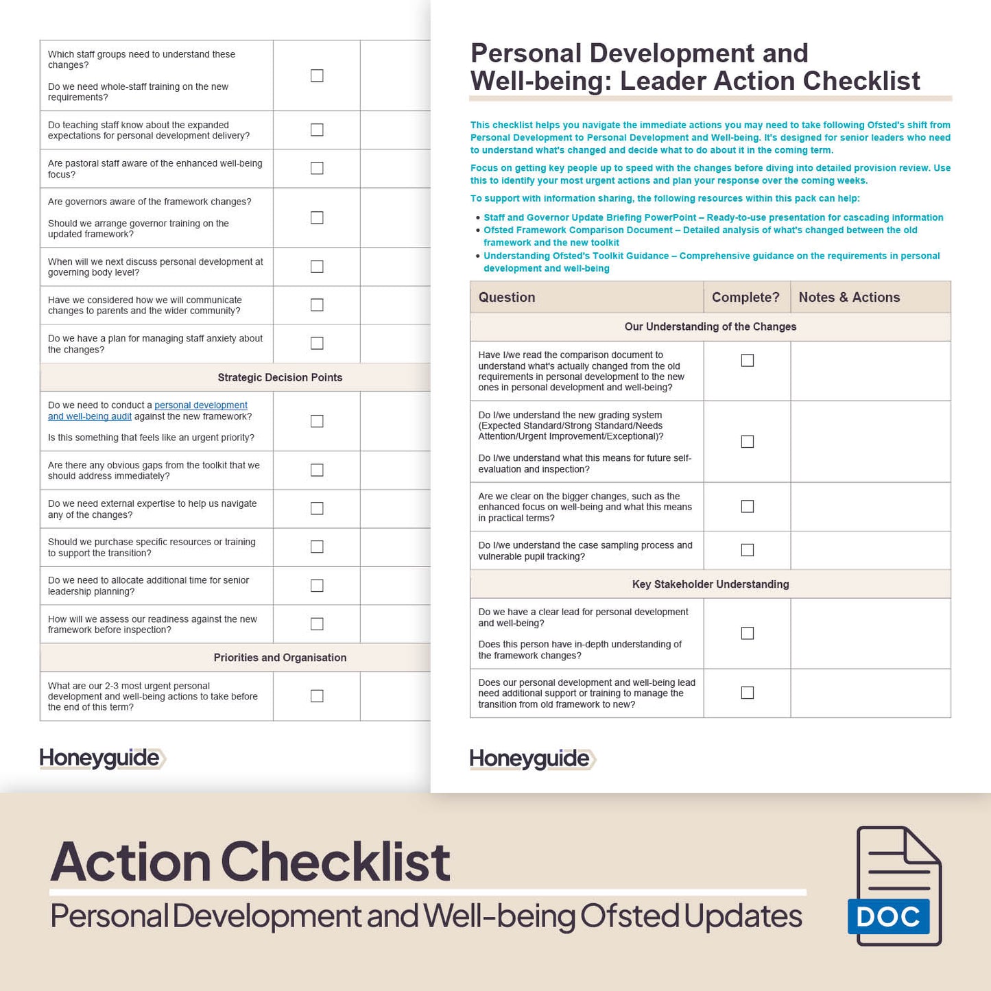 Personal Development and Well-being Ofsted Toolkit Update