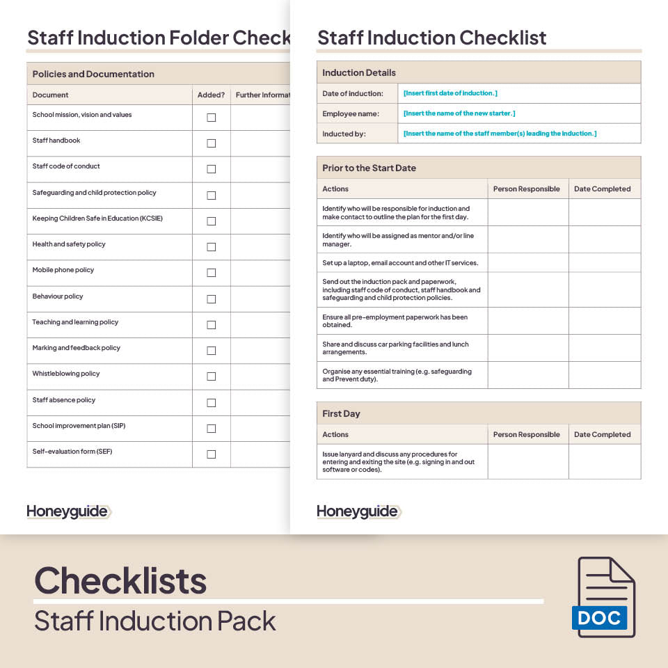 Staff Induction Pack