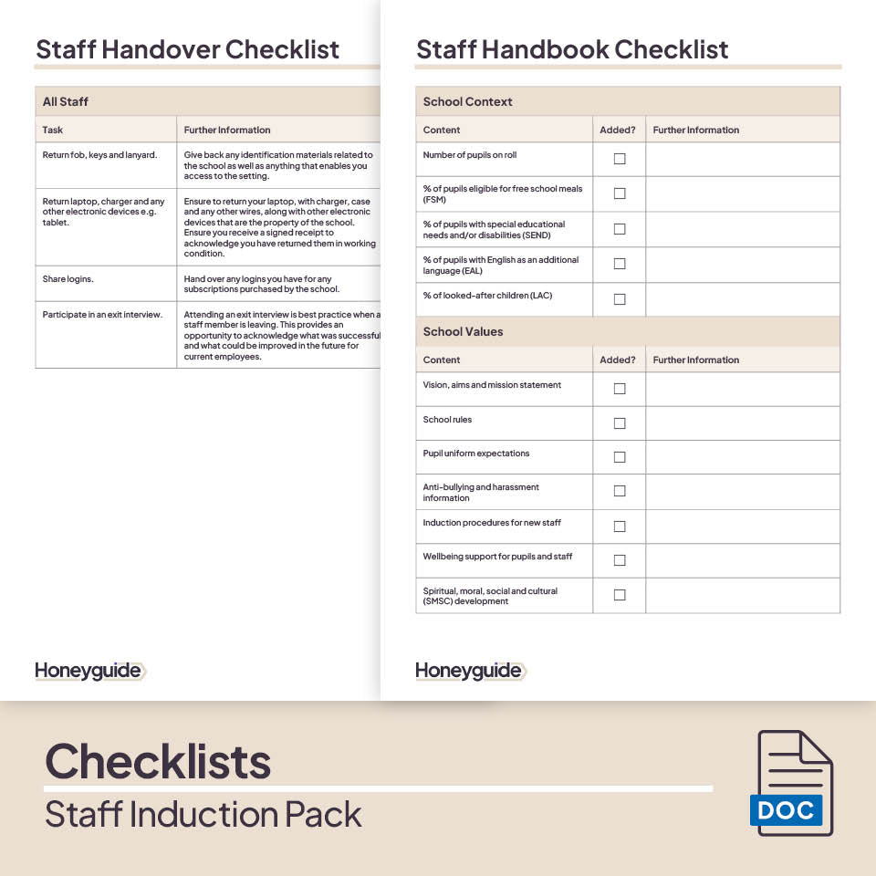 Staff Induction Pack