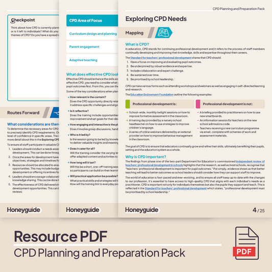 CPD Planning and Preparation Pack