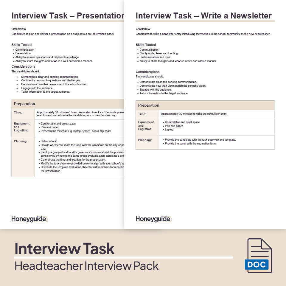 Headteacher Interview Pack
