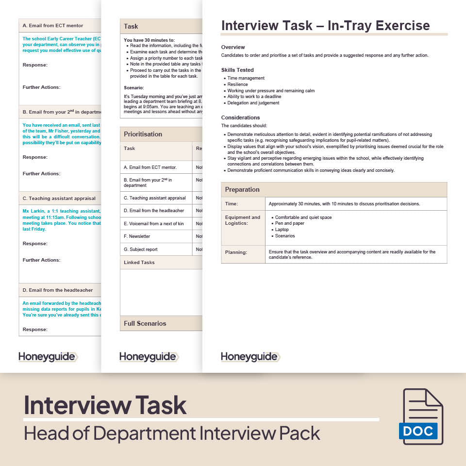 Head of Department Interview Pack