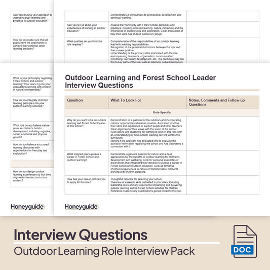 Outdoor Learning Role Interview Pack