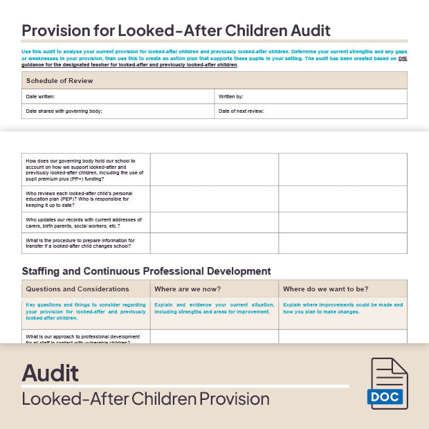 Looked-After Children Provision Audit and Action Plan