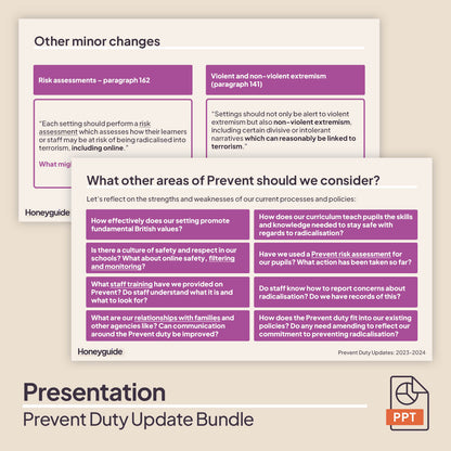 Prevent Duty Update Presentation, Handout and Checklist