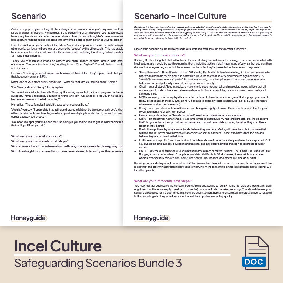 Safeguarding Scenarios Bundle 3