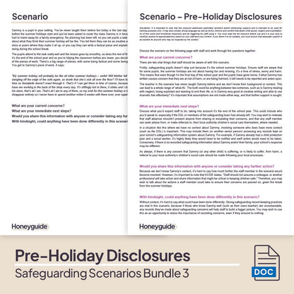 Safeguarding Scenarios Bundle 3