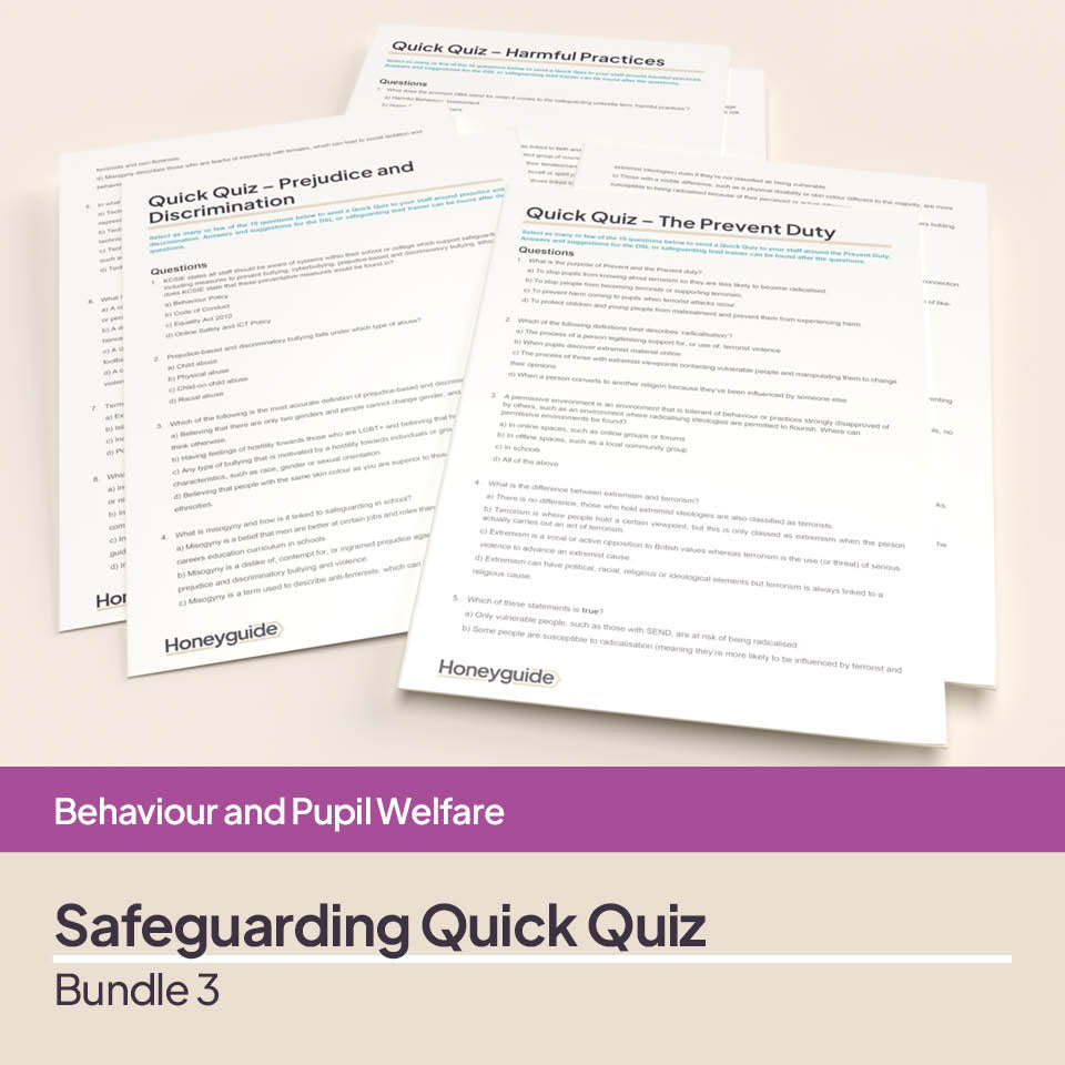 Safeguarding Quick Quiz Bundle 3