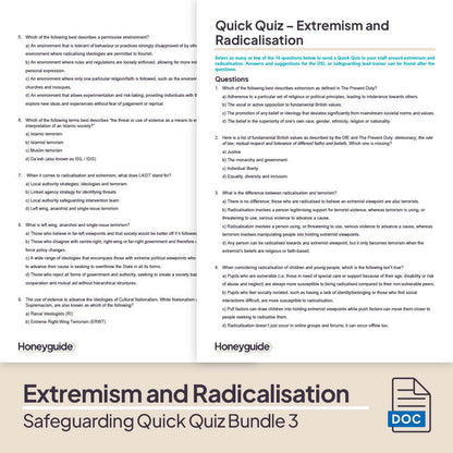 Safeguarding Quick Quiz Bundle 3