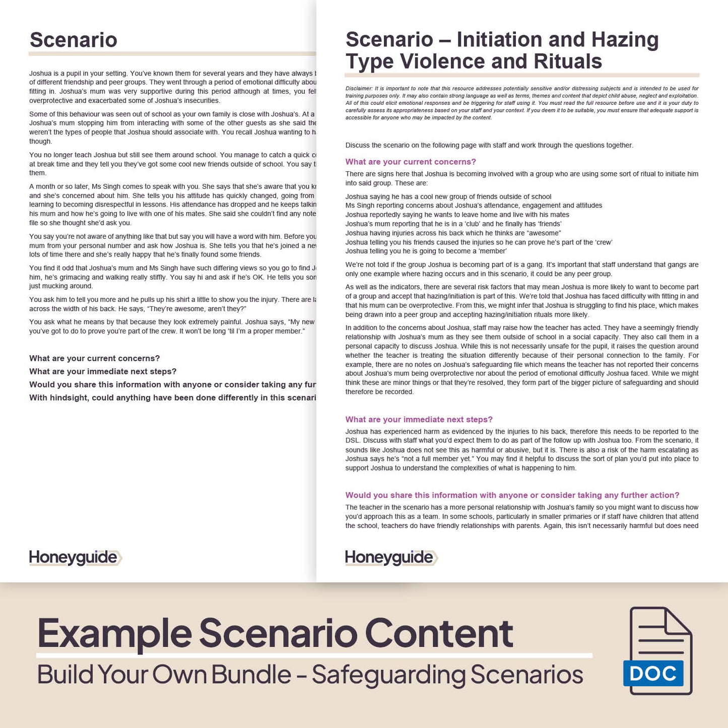 Build Your Own Safeguarding Training Bundle - Six Scenarios