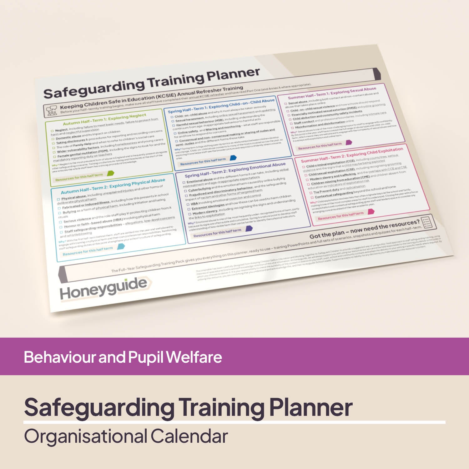 Safeguarding Training Planner and Calendar