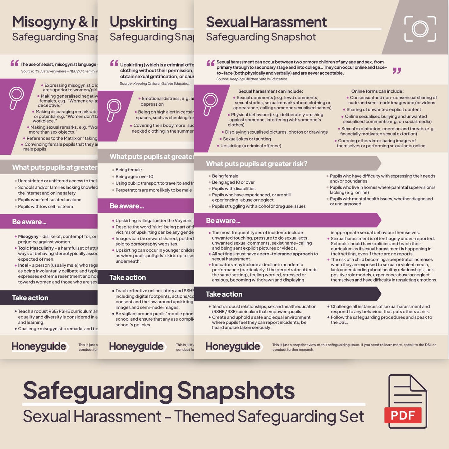 Child-on-Child Abuse – Sexual Harassment: Themed Safeguarding Set