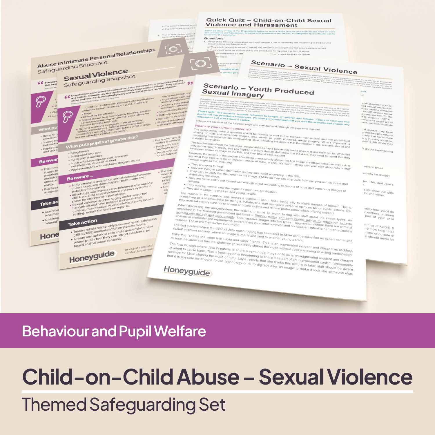 Child-on-Child Abuse – Sexual Violence: Themed Safeguarding Set