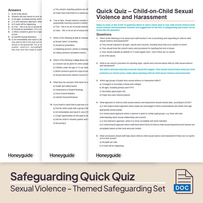 Child-on-Child Abuse – Sexual Violence: Themed Safeguarding Set