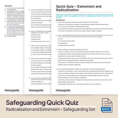 Radicalisation and Extremism: Themed Safeguarding Set