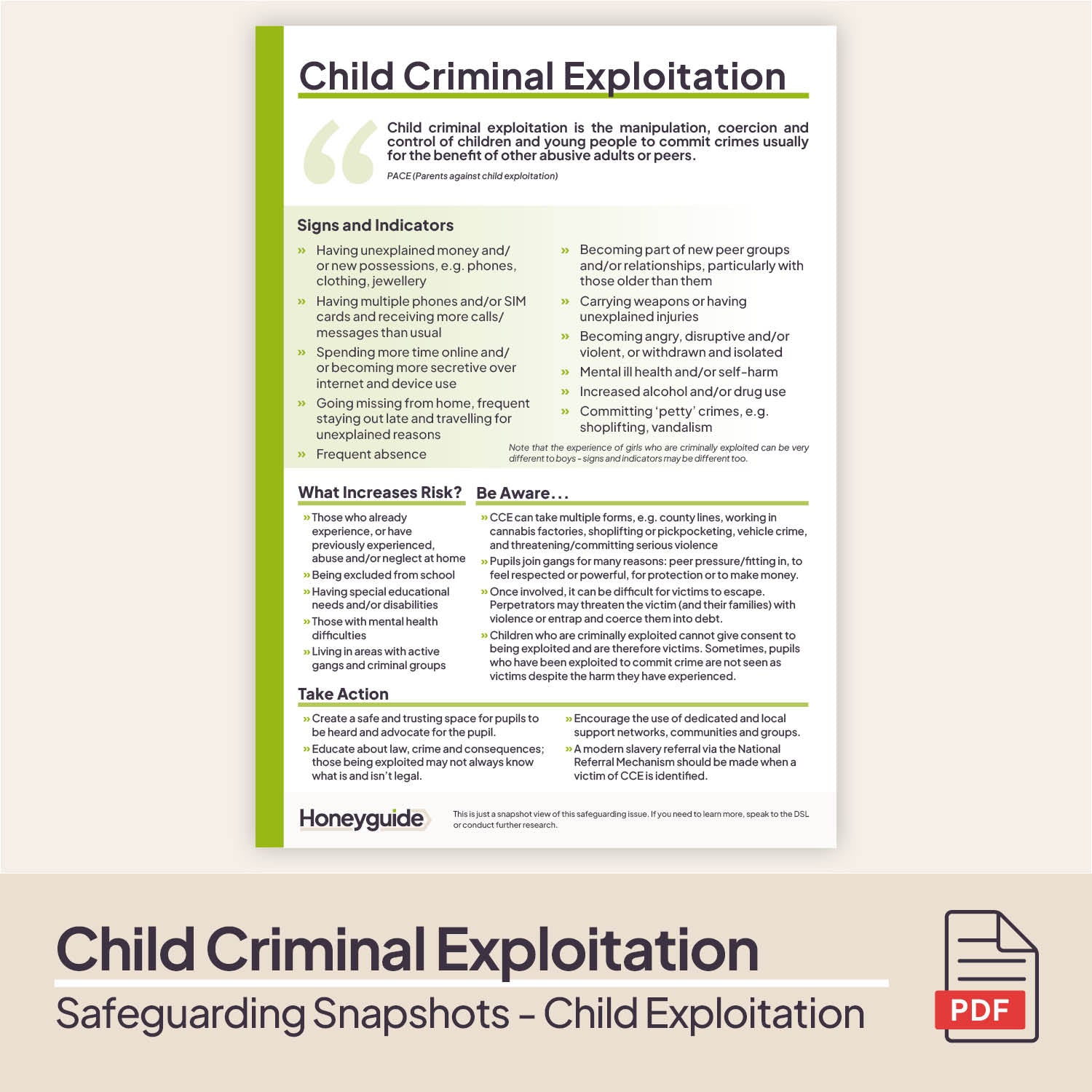 Safeguarding Snapshots - Child Exploitation