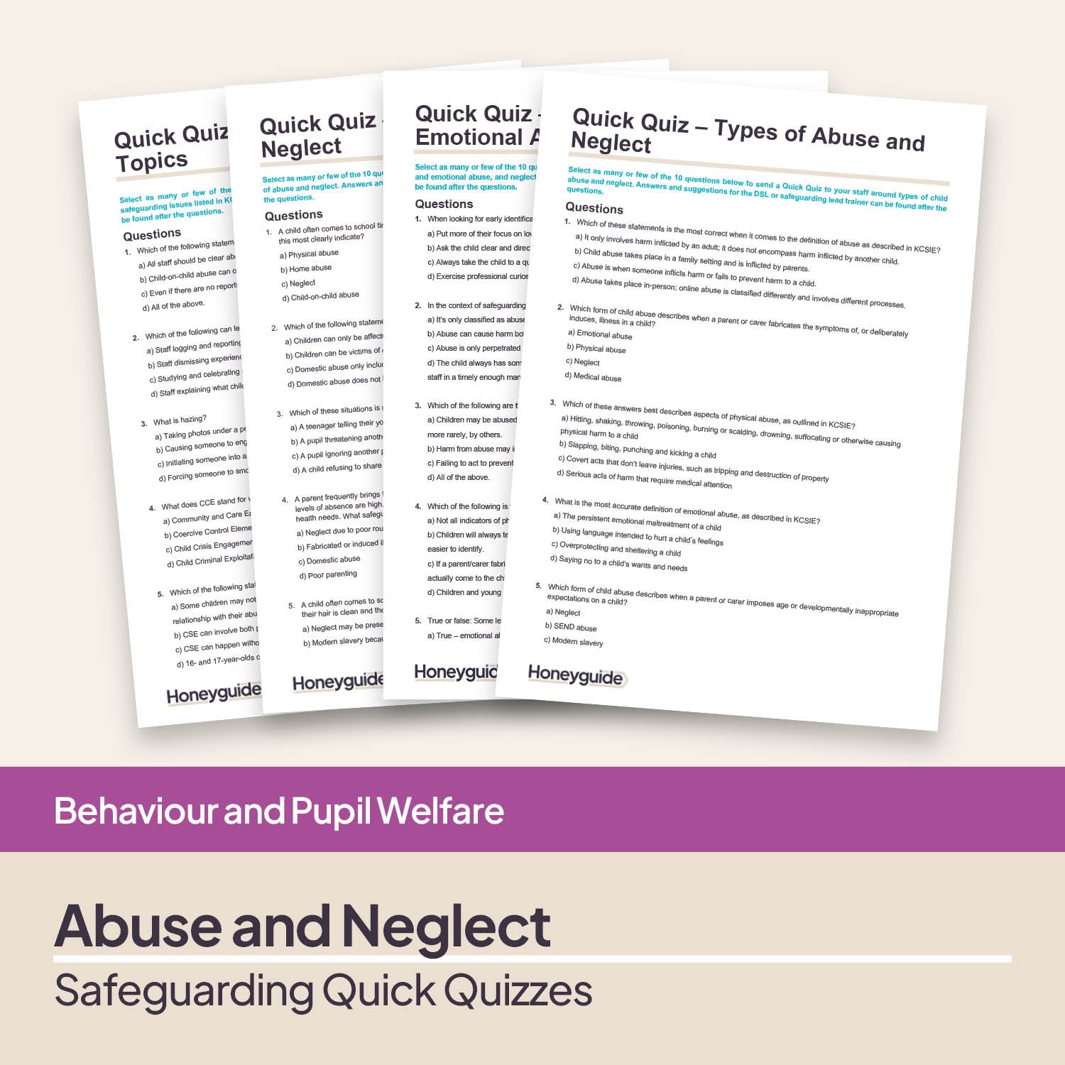 Safeguarding Quick Quizzes - Abuse and Neglect
