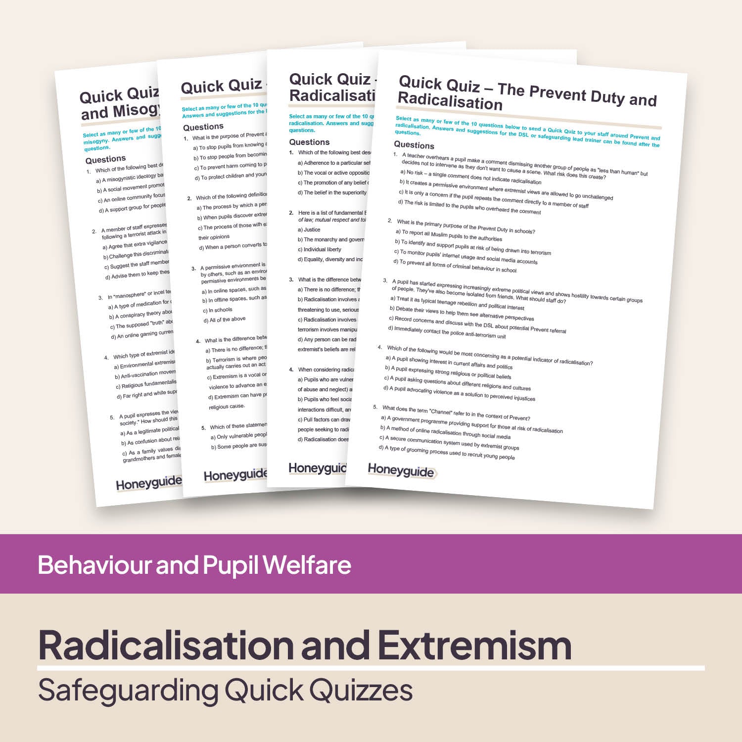 Quick Quizzes – Radicalisation and Extremism