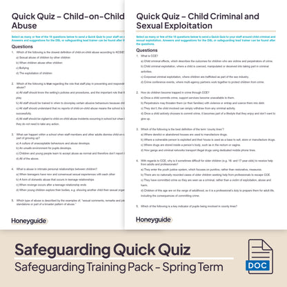 Safeguarding Training Pack - Spring Term
