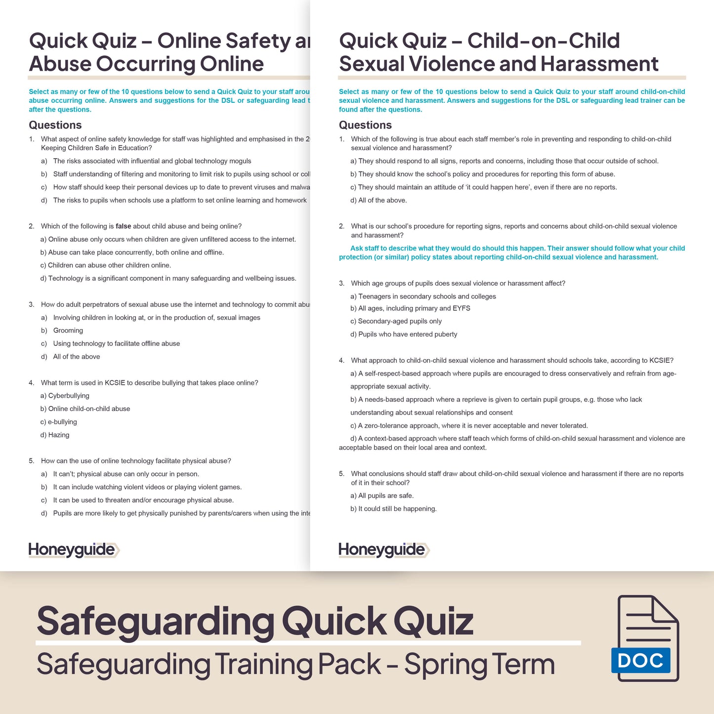 Safeguarding Training Pack - Spring Term