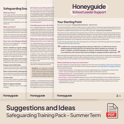 Safeguarding Training Pack - Summer Term