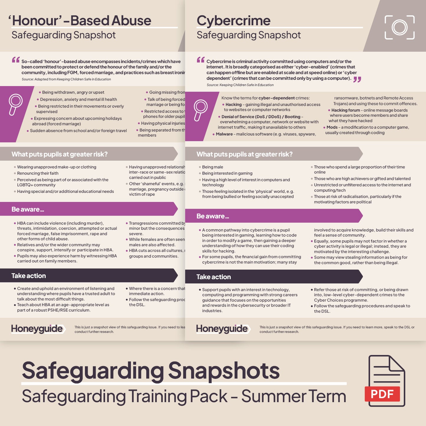 Safeguarding Training Pack - Summer Term