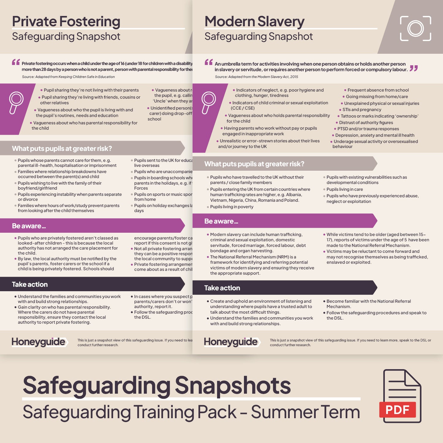 Safeguarding Training Pack - Summer Term