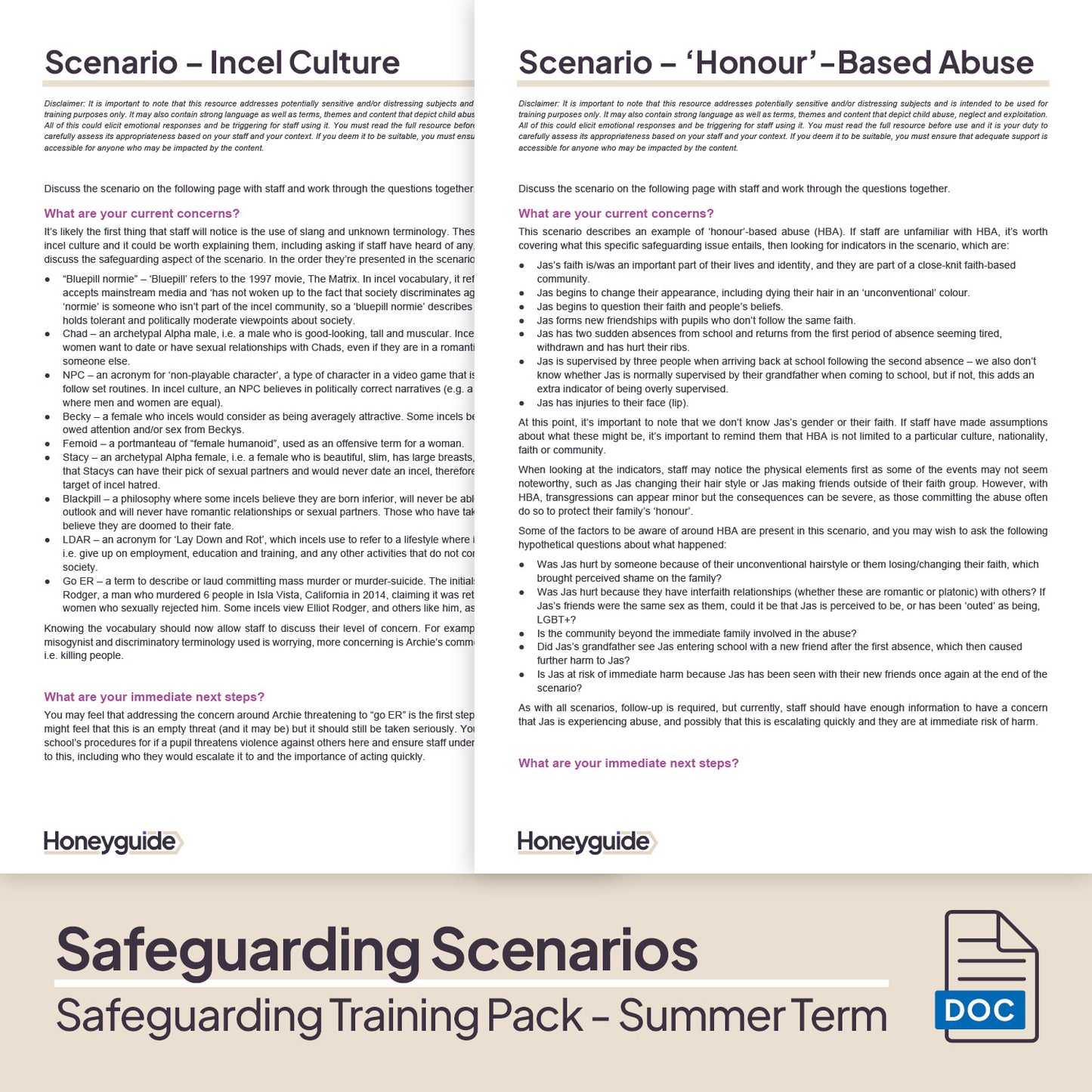 Safeguarding Training Pack - Summer Term
