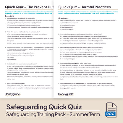 Safeguarding Training Pack - Summer Term