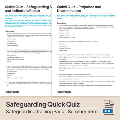 Safeguarding Training Pack - Summer Term