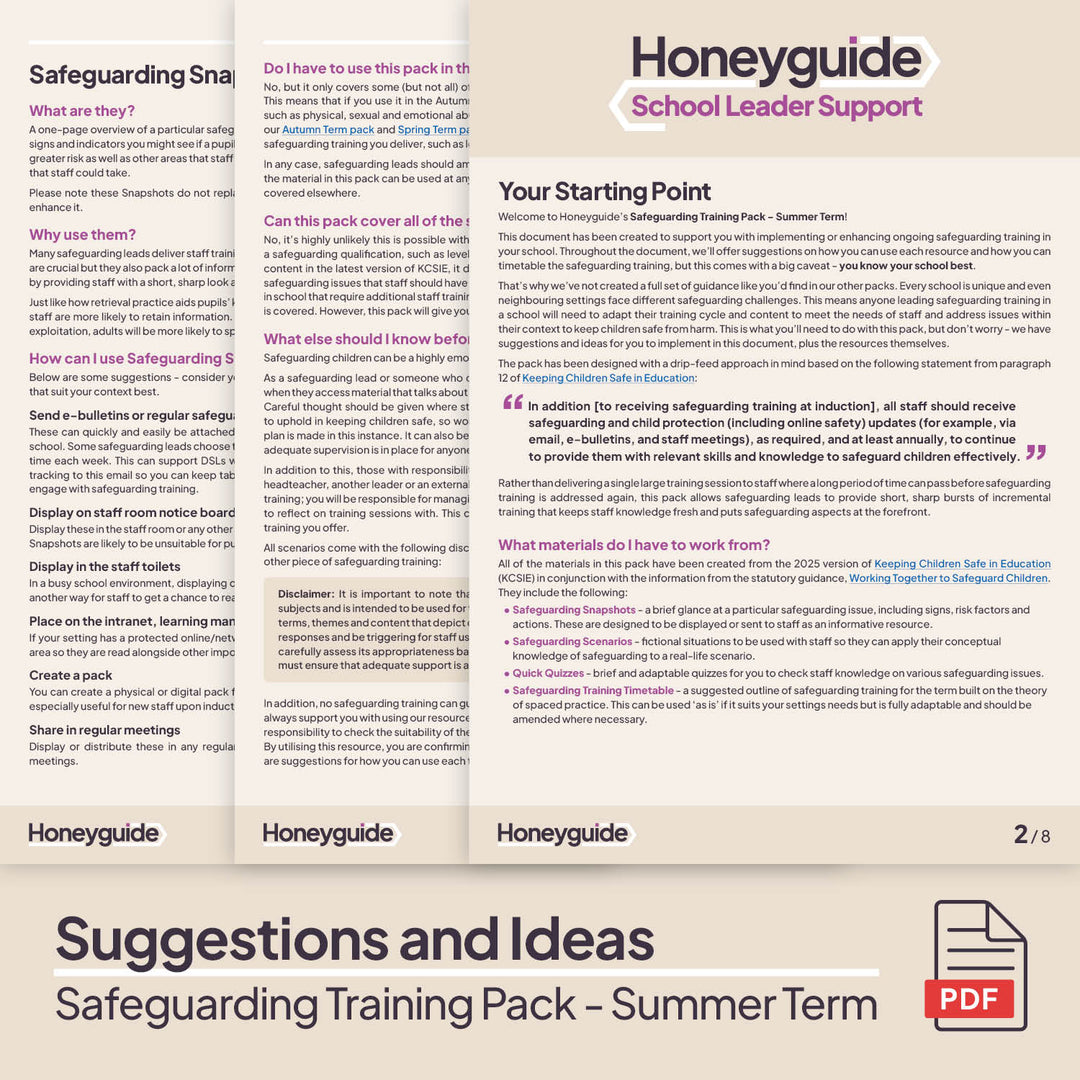 Safeguarding Training Pack - Summer Term