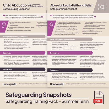 Safeguarding Training Pack - Summer Term