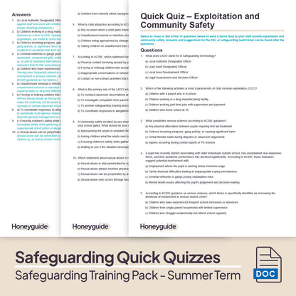Safeguarding Training Pack - Summer Term