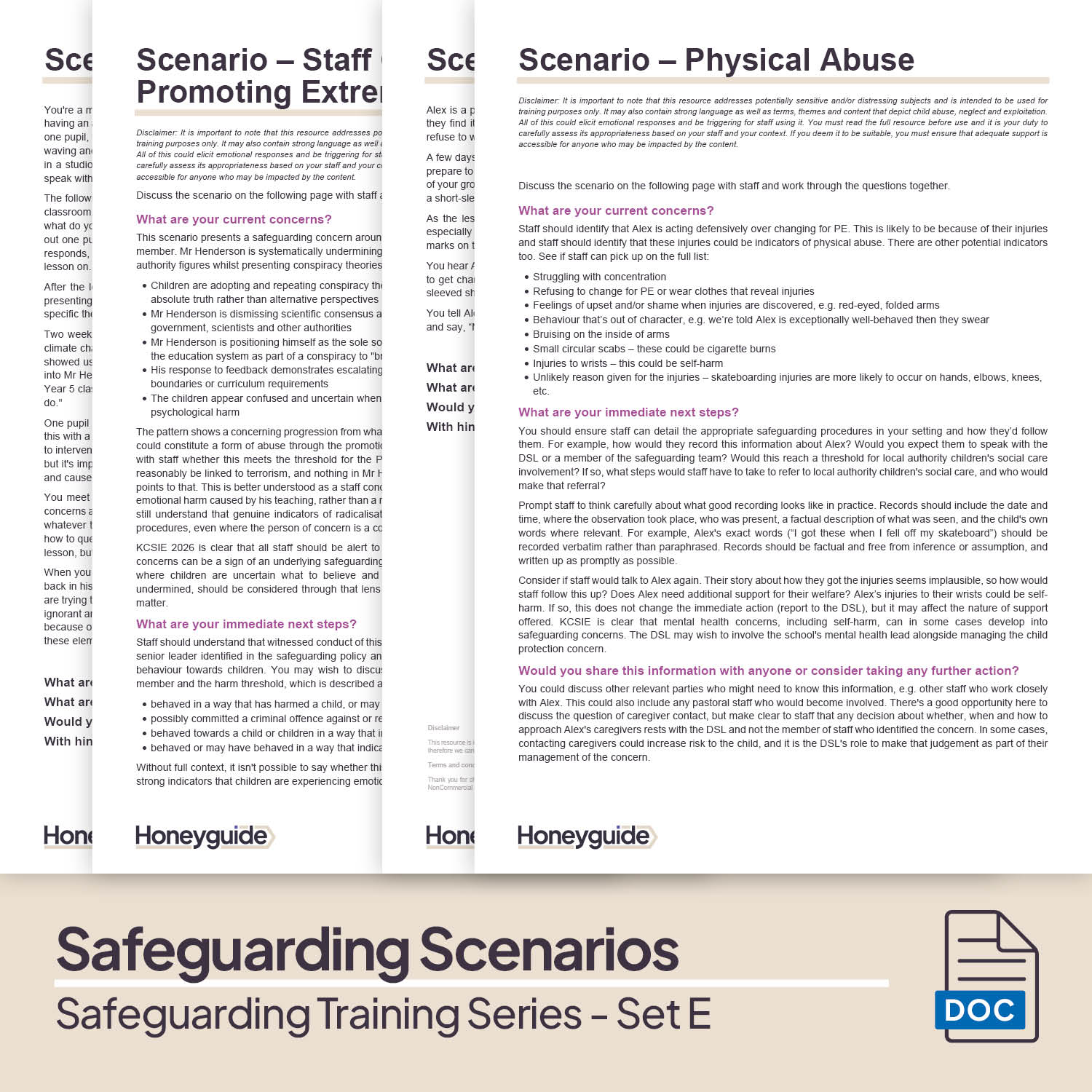 Safeguarding Training Series - Set E