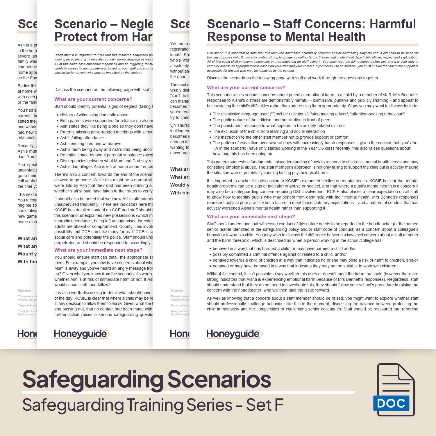 Safeguarding Training Series - Set F