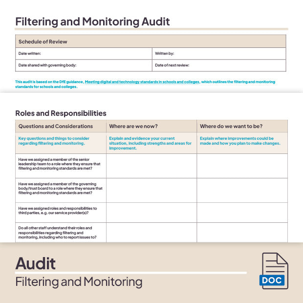 Filtering and Monitoring Audit and Action Plan