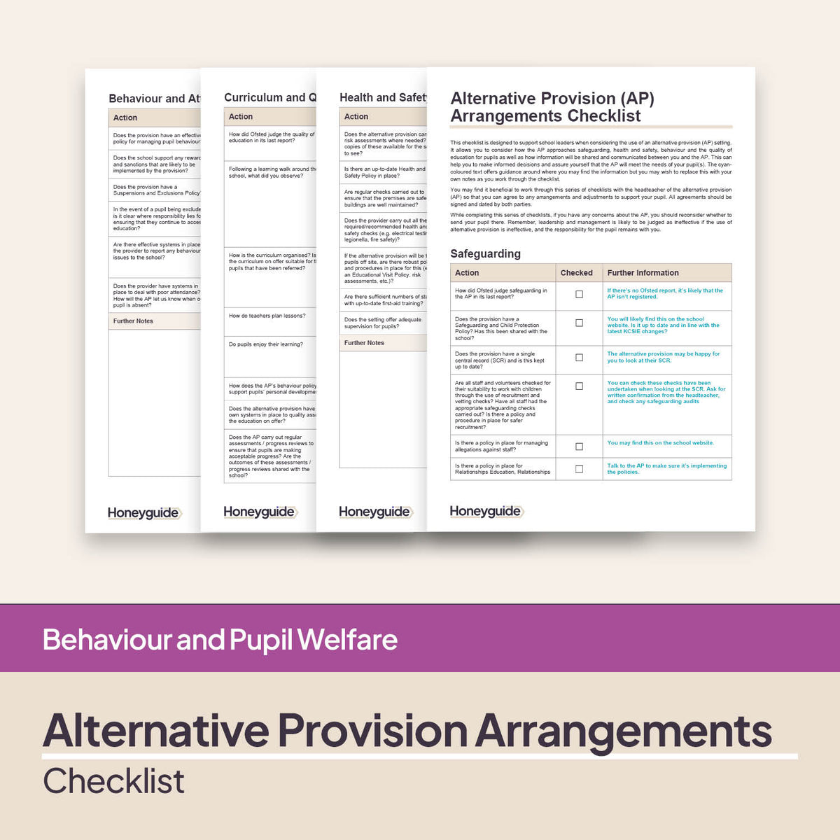 Ap Checklist Alternative Provision (AP) Arrangements Checklist | Honeyguide SLS ...